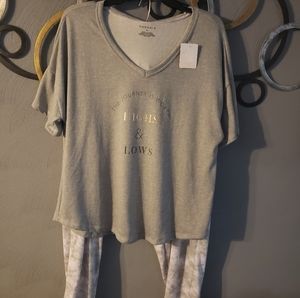 Danskin Light Heather Sleepwear Set